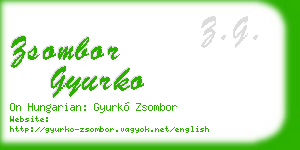 zsombor gyurko business card