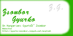 zsombor gyurko business card